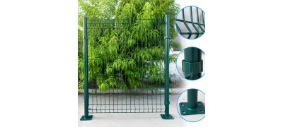 ANJIA Group – V-bend mesh panel fence with round post and connection clips